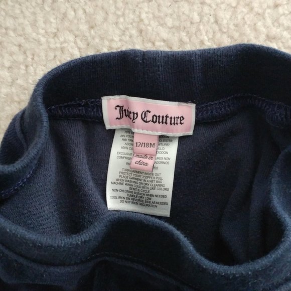 Juicy Couture Navy Joggers & T-Shirt Lot - Picture 4 of 9